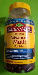 Nature Made Advanced Multi For Him Gummies 195 Ct Multivitamin Exp 05/2027