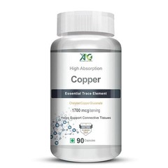 ANC Chelated Copper Gluconate – Support Connective Tissues –1700mcg – 90 Capsule