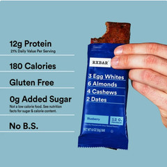 RXBAR Protein Bars Gluten-Free, Blueberry, 10 Count