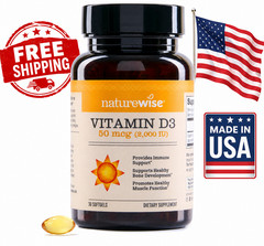 Vitamin D3 2000iu (50 mcg) 30-Day Supply for Immune Support,Bone Health