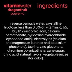 vitaminwater Power-C Dragonfruit Nutrient Enhanced 20 fl oz (Pack of 12)