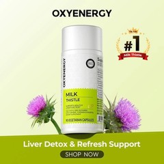 Oxyenergy Milk Thistle Liver Detox & Colon Cleanse,Natural Liver Health Relief