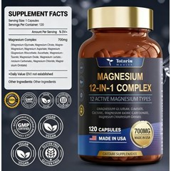Totaria Magnesium 700mg.12-in-1 Complex for Muscle & Relaxation