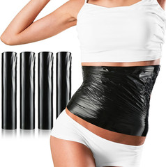 1 Roll 60 Meters Black Osmotic Plastic Body Wrap Workout and Sweat Enhancer Stom