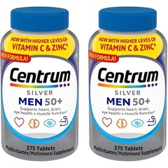 Centrum Silver Men 50+ Multivitamin 275 Tablets x2 Pack Vitamin C Zinc US