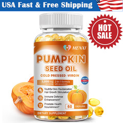 Pumpkin Seed Oil Saw Palmetto 3000mg Softgels Cold Press Virgin Oil Phytosterols
