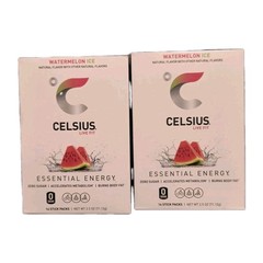 2 Celsius Watermelon Ice On The Go Energy Powder 14 Packets Drink Each 12/2026