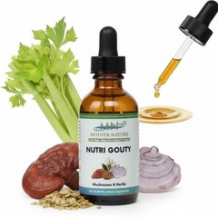 Nutri Gouty Uric Acid Support Drops Reishi Mushroom Herbal Tincture Gout Relief