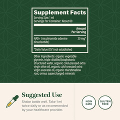 Premium NAD+ Liquid Supplement – Sublingual NAD Drops – Liposomal NAD plus Serum