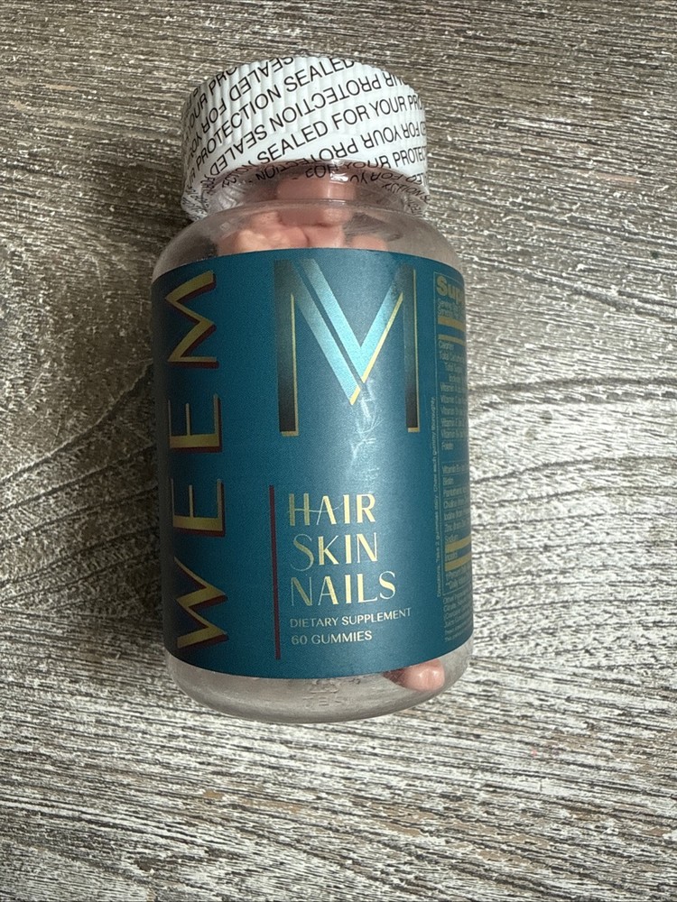NEW & SEALED – WEEMS Hair Skin & Nails (60) Gummies EXP 11/2027