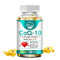 (2 Pack)CoQ-10 CoEnzyme Q-10 200mg Support Heart Health,High Potency 240 Capsule