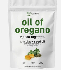 2-in-1 Oil of Oregano & Black Seed Softgels–with Carvacrol for Immune & Wellness
