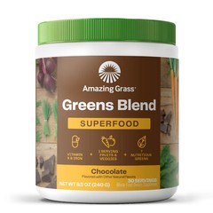Amazing Grass Greens Blend Superfood: Super Greens Powder Chocolate, 30 Servings