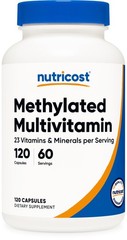 Nutricost Methylated Multivitamin 120 Capsules, 60 120 Count (Pack of 1)