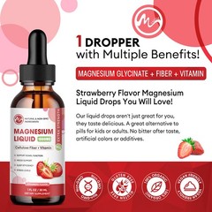 40 Packs Premium Magnesium Liquid Drops,Improve Sleep,Promote Nerve Health ~