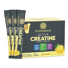 Sunwarrior Lemonade Active Creatine Stick Pack 30ct, 0.24 Ounce (Pack of 30)