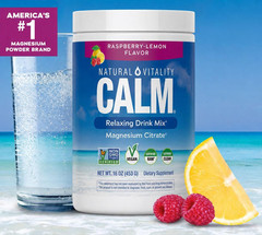 Natural Vitality Calm Magnesium 16oz Powder | Raspberry Lemon Flavored Supple…