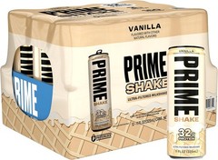PRIME Shakes, Vanilla, 32g Protein Shake for Muscle 11 Fl Oz (Pack of 12)