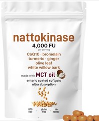 Micro Ingredients Nattokinase 120 Softgels, 200mg (4,000 FU) Per Serving late…