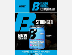 Beast Sports Nutrition Beast Mode Stronger Pink-Lemonade Pre-Workout 45 servings