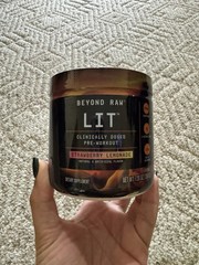 Beyond Raw Lit Pre-Workout Energy Powder Strawberry Lemonade Flavor