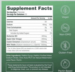 Purify Life Berberine Gummies 60ct Sugar-Free Vegan Watermelon Flavor