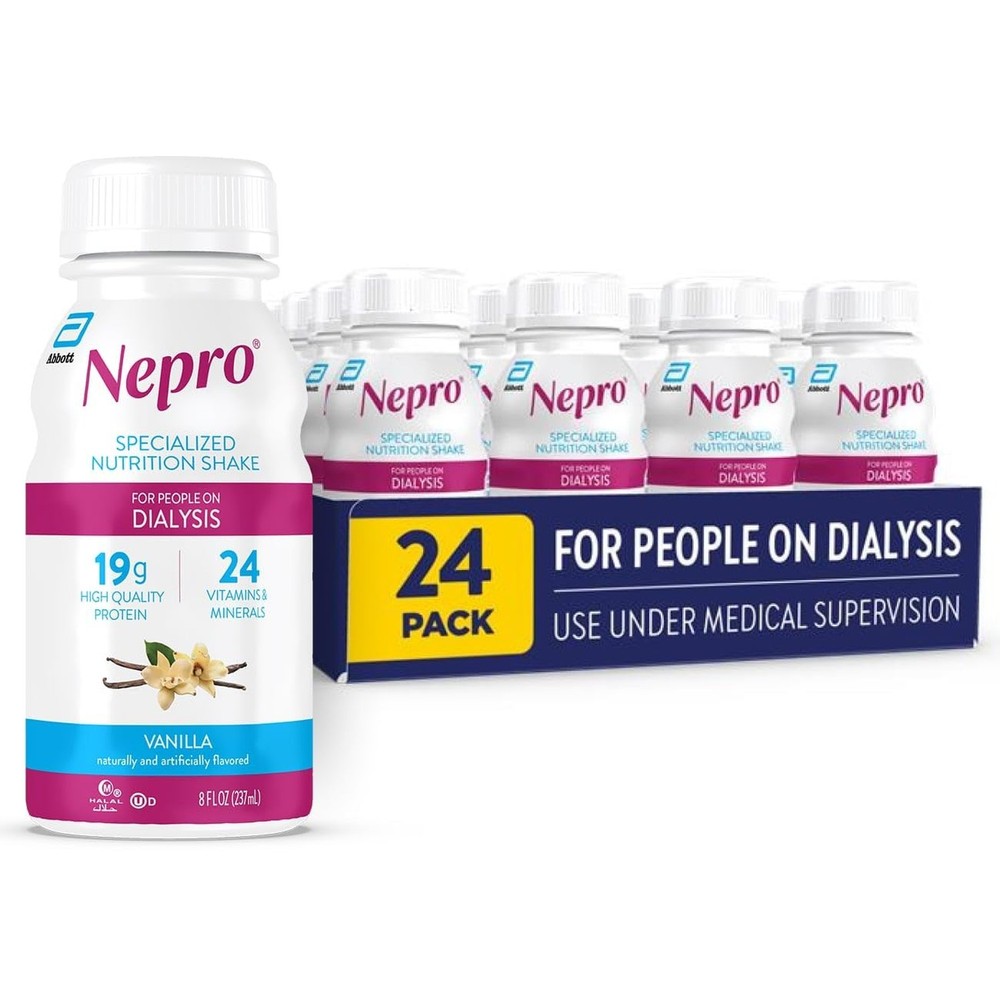 Nepro Nutrition Shake for People on Dialysis, 19g Protein, 420 Calories, Vani…