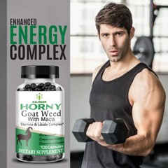 Horny Goat Weed and maca Extract -Gluten Free, Non-GMO,Unisex