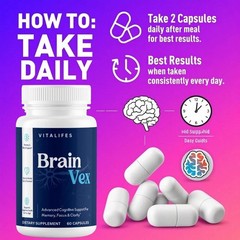 (1 Pack) BrainVex Nootropic All Natural Brain Supplement Brain Vex 60 Capsules