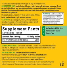 180 Tabletas De Hierro 65mg Con Vitaminas Mejor Pastillas Para Mujeres Y Hombres