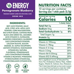 V8 Energy Pomegranate Blueberry Energy Drink Powder, .10 oz Packet (10 Count)
