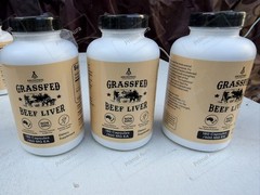 3 Pack -Ancestral Supplements Grassfed Beef Liver – 80Capsules 500mg EXP:09/2028