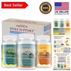 Support Trio: Liposomal Nattokinase 8000 FU, Bromelain & Fermented Curcumin 60ct