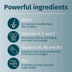 WEEM Hair Skin and Nails Gummies, Vegan biotin Vitamins, Healthy Hair- Pack of 3