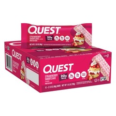 Quest Nutrition Protein Bars, Strawberry Shortcake, 10g Fiber, Gluten Free, 12ct