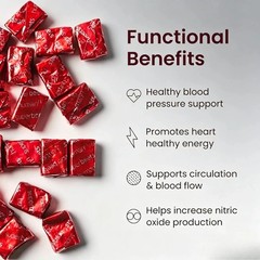 HumanN Super Beets Heart Chews –Pomegranate, 60 Count for Blood Pressure Support