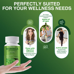 Moringa Oleifera Organic Leaf Extract 5,000mg Serving 100% Pure Capsules 60