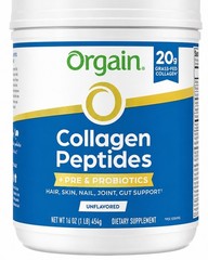 Orgain Collagen Peptides Powder + Pre & Probiotics Unflavored 16 Oz 1 lb
