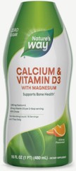 3 PACK -Nature’s Way Calcium & Vitamin D3, Citrus 16 fl oz (Total 48 fl oz)