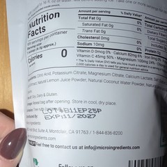 Micro Ingredients Electrolyte Powder Lemon & Raspberry 1lb Sugar-Free Exp 11/27