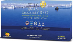 WHC UnoCardio 1000 Fish Oil 1300 mg of Pure Triglyceride Fish Oil SEE PHOTOS EXP