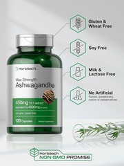 Ashwagandha Capsules | 4500 mg | 120 Count | by Horbaach……