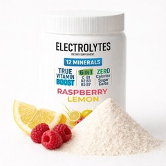 Electrolyte Complex Hydration Powder | 12 Minerals + 6 Vitamins Raspberry Lemon
