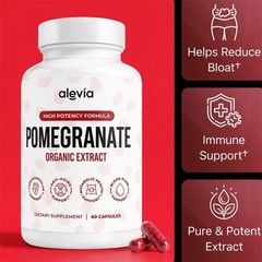 3Pack Alevia Pomegranate Capsules 60ct Organic Extract Antioxidant