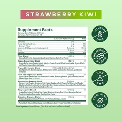 Bloom Greens & Superfoods Powder Strawberry Kiwi 48 Servings DairyFree Exp 09/26