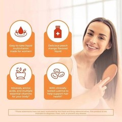 MARYRUTH’S Liquid Morning Multivitamin + Hair Growth, Peach Mango, 30oz. Ex.7/27