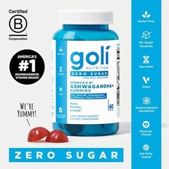 Goli Nutrition Ashwagandha Gummies Supplement Mixed Berry KSM-66