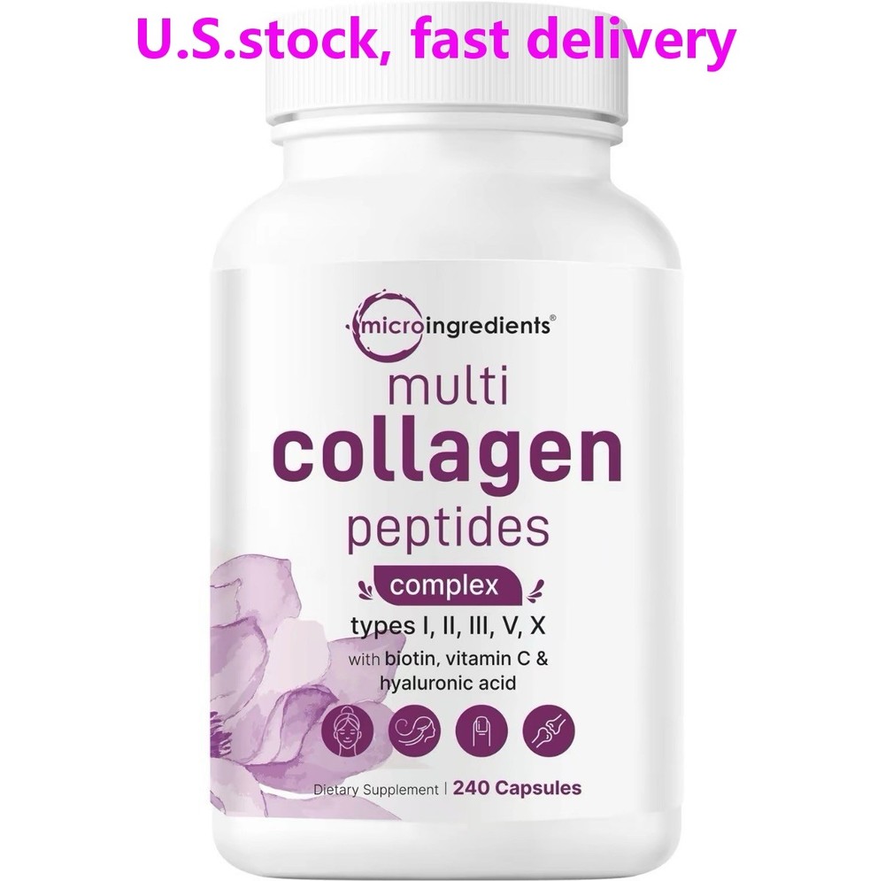 Micro Ingredients Multi Collagen Peptides Complex, 240 Caps