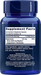 Neuro-Mag Magnesium L-Threonate from 2000 mg Magtein – Life Extension 90caps