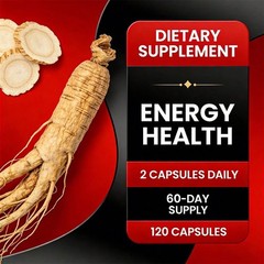 Red Ginseng Maca Saw Palmetto Herbal Softgels 120 Count Adult Daily Formula
